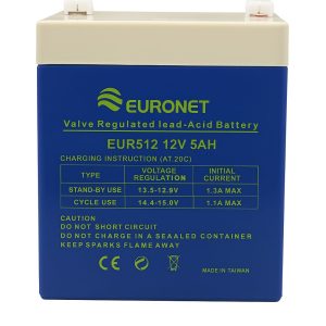 باتری یورونت EURONET 12V 5AH تایوانی | باتری خشک 12 ولت 5 آمپر با گارانتی